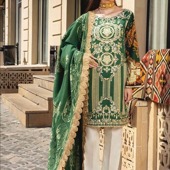 Dresses & Skirts - Pakistani 3 piece Rang Rasiya Zinnia Linen Luxury